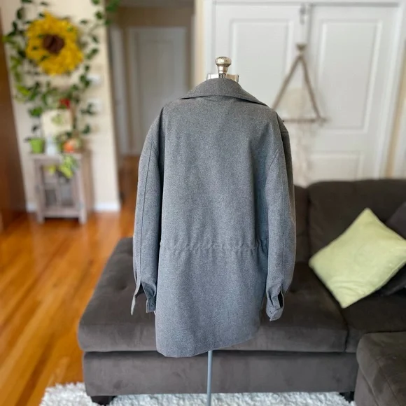 Chaps Men’s heathered, gray jacket with large pockets - Picture 8 of 12